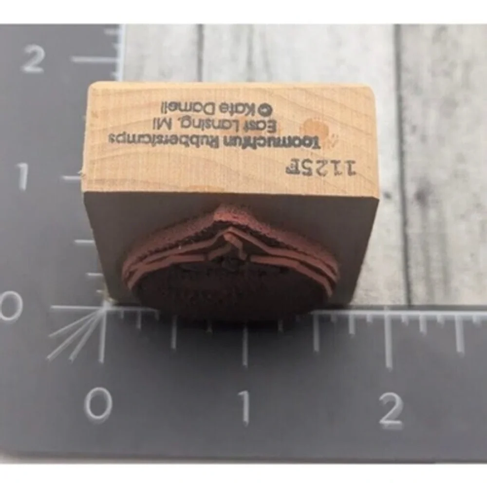 TooMuchFun Lit Candle 1125F Rubber Stamp Wood #i44